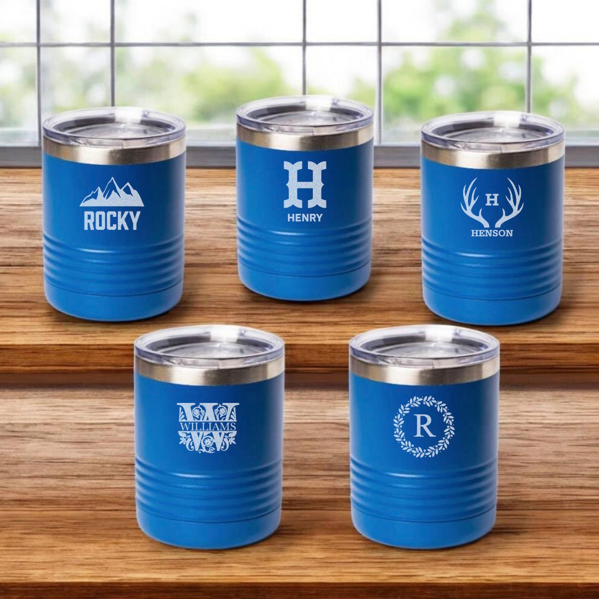 Set of 5 Groomsmen 10oz. Travel Tumblers
