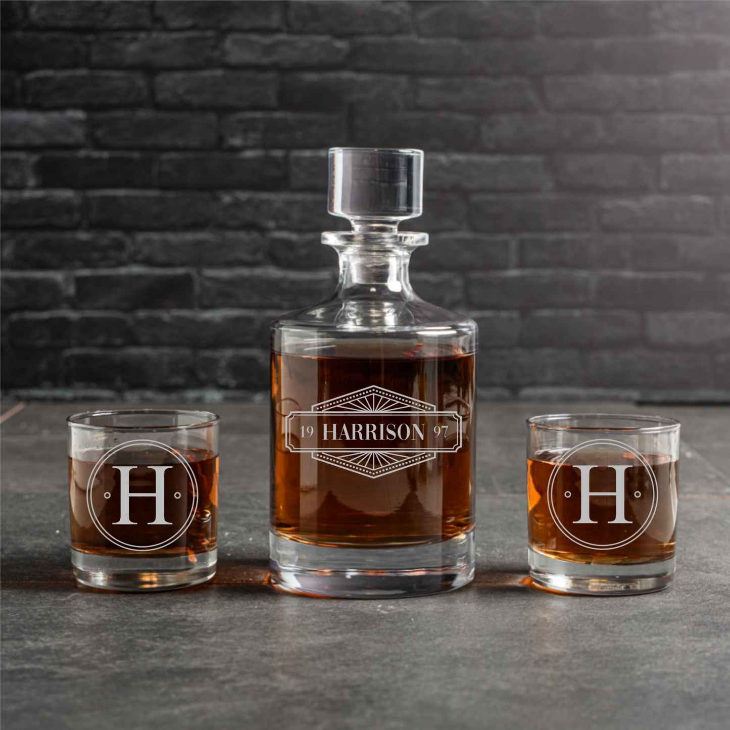 Personalized Barrel Decanter Set - Reserve Collection