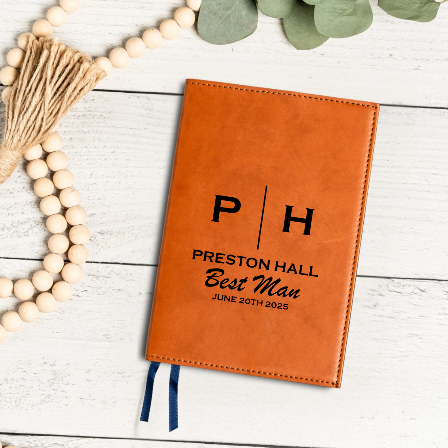 Personalized Leather Journal with Name - Groomsmen, Bridesmaids, Best Man