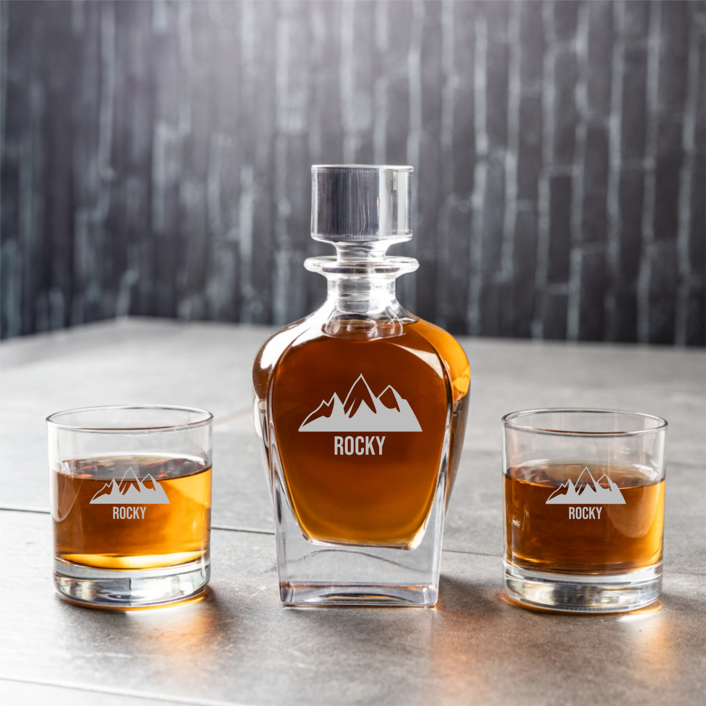 Whiskey decanter set gift packaging - groomsmen gift box
