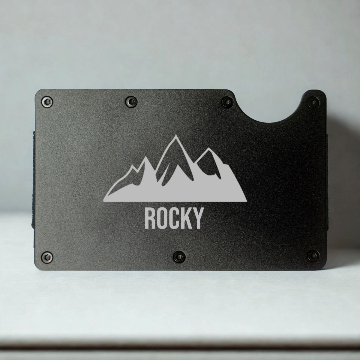 Engraved aluminum wallet bulk groomsmen gift box add-on