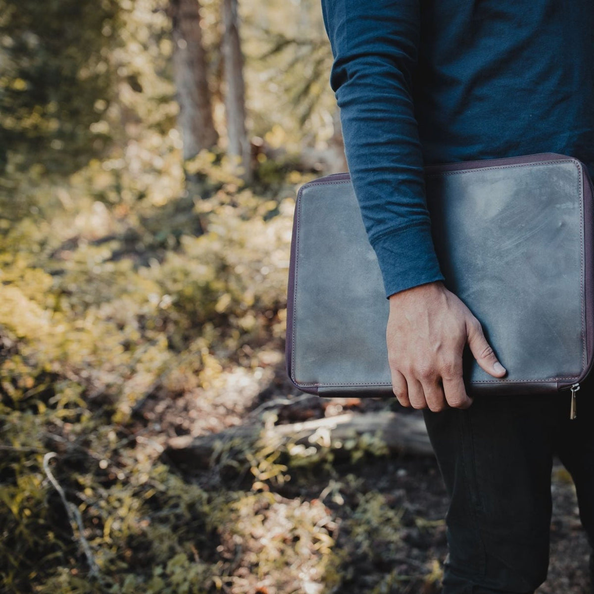 Buffalo Leather MacBook Portfolio