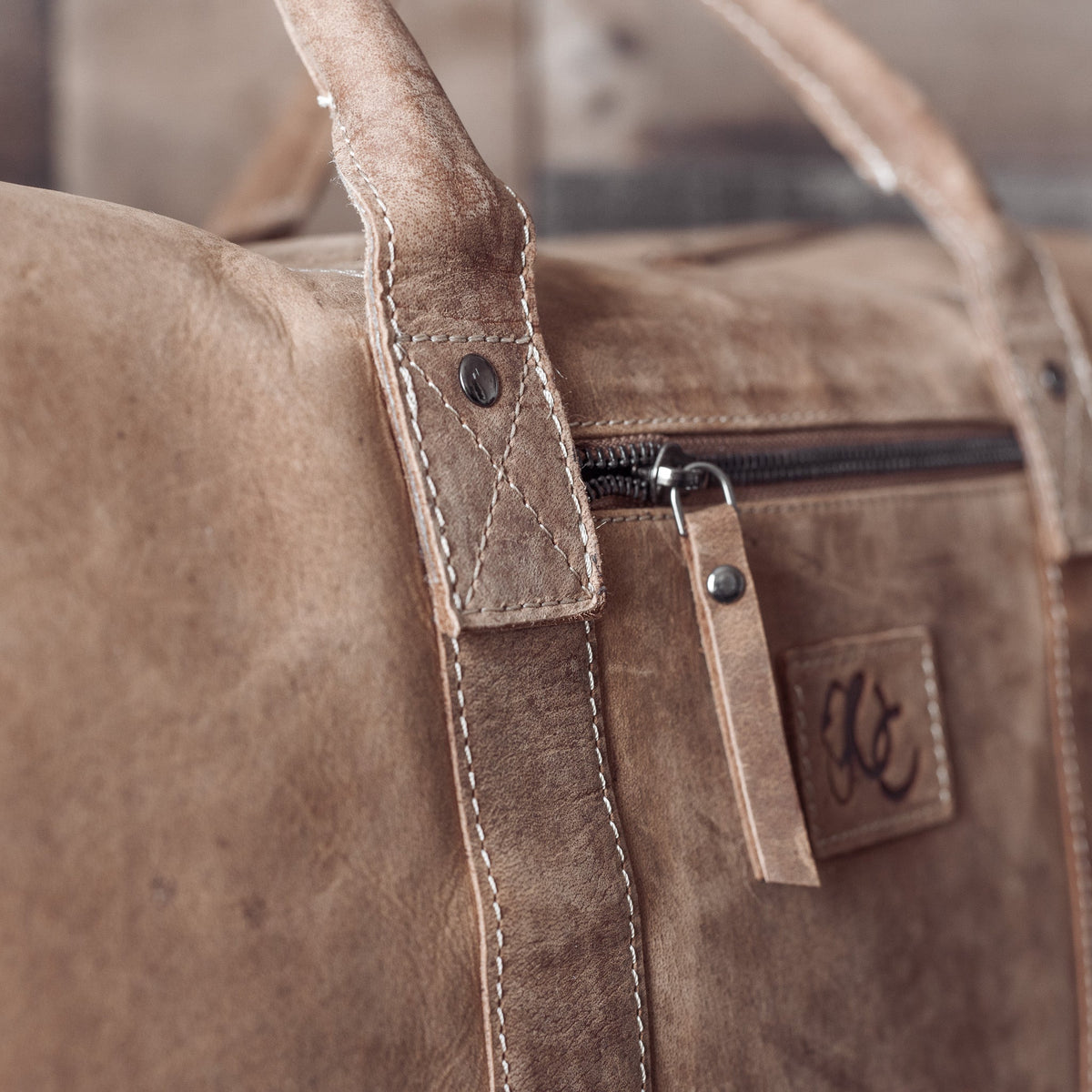 Full Grain Leather Weekender Bag&