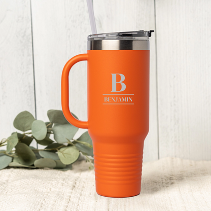 Engraved 40oz Tumbler in Yellow - custom Polar Camel tumbler