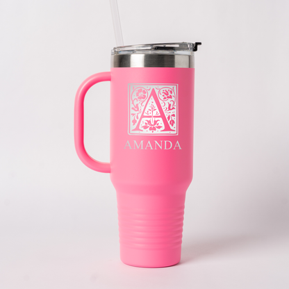 Engraved 40oz Tumbler in Black - best man gift