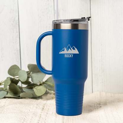 Engraved 40oz Tumbler in Royal Blue - wedding party gift