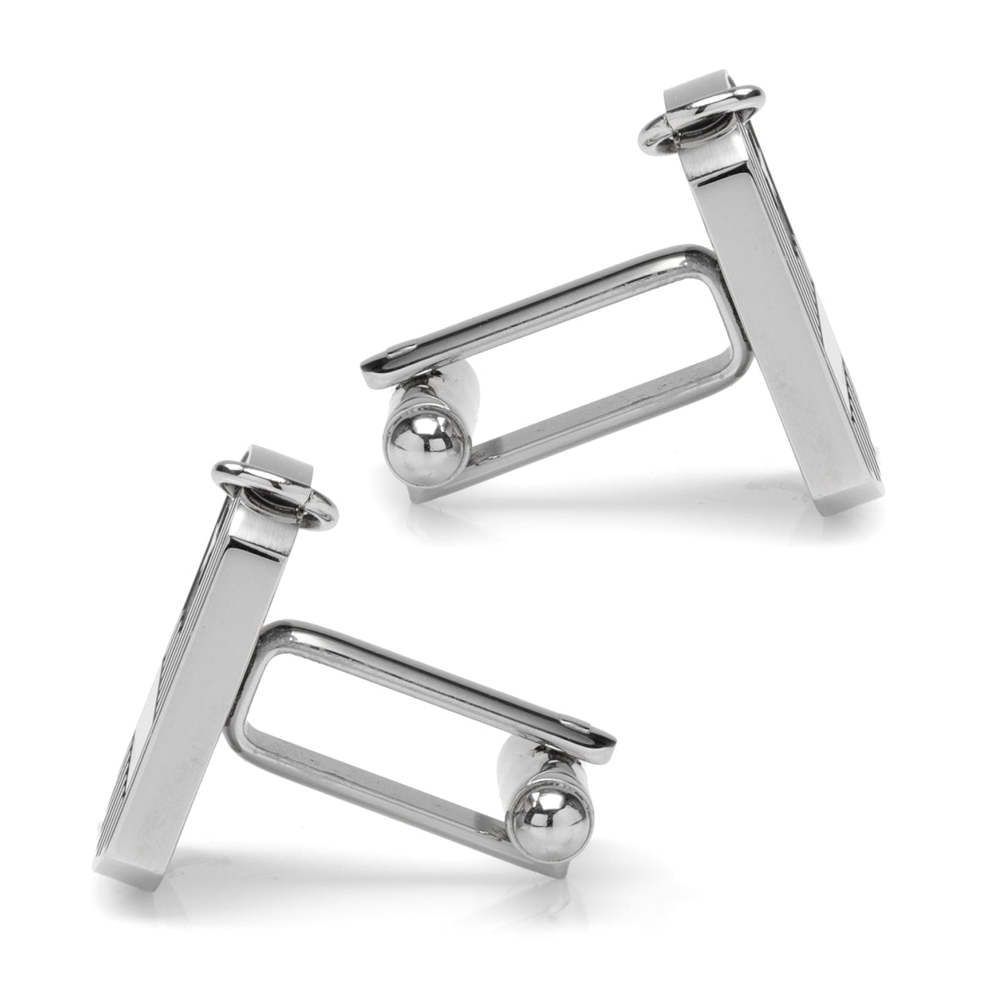 Antique Silver Military Tag Cufflinks