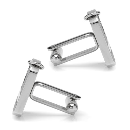 Antique Silver Military Tag Cufflinks