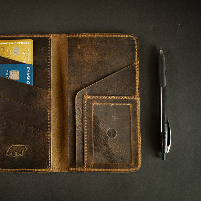Leather Checkbook Wallet
