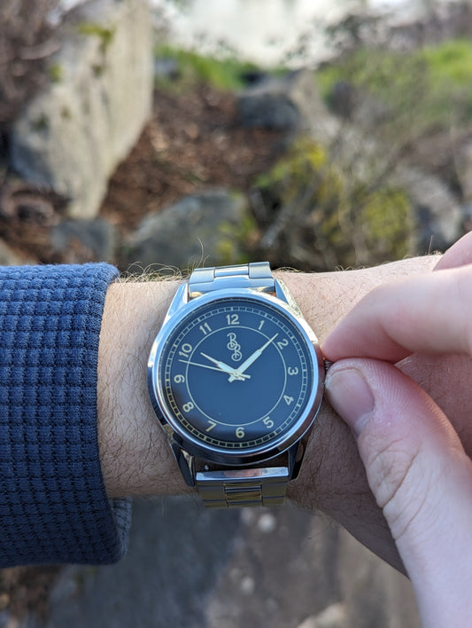 Black and Gold Classic Watch - personalized groomsmen gift