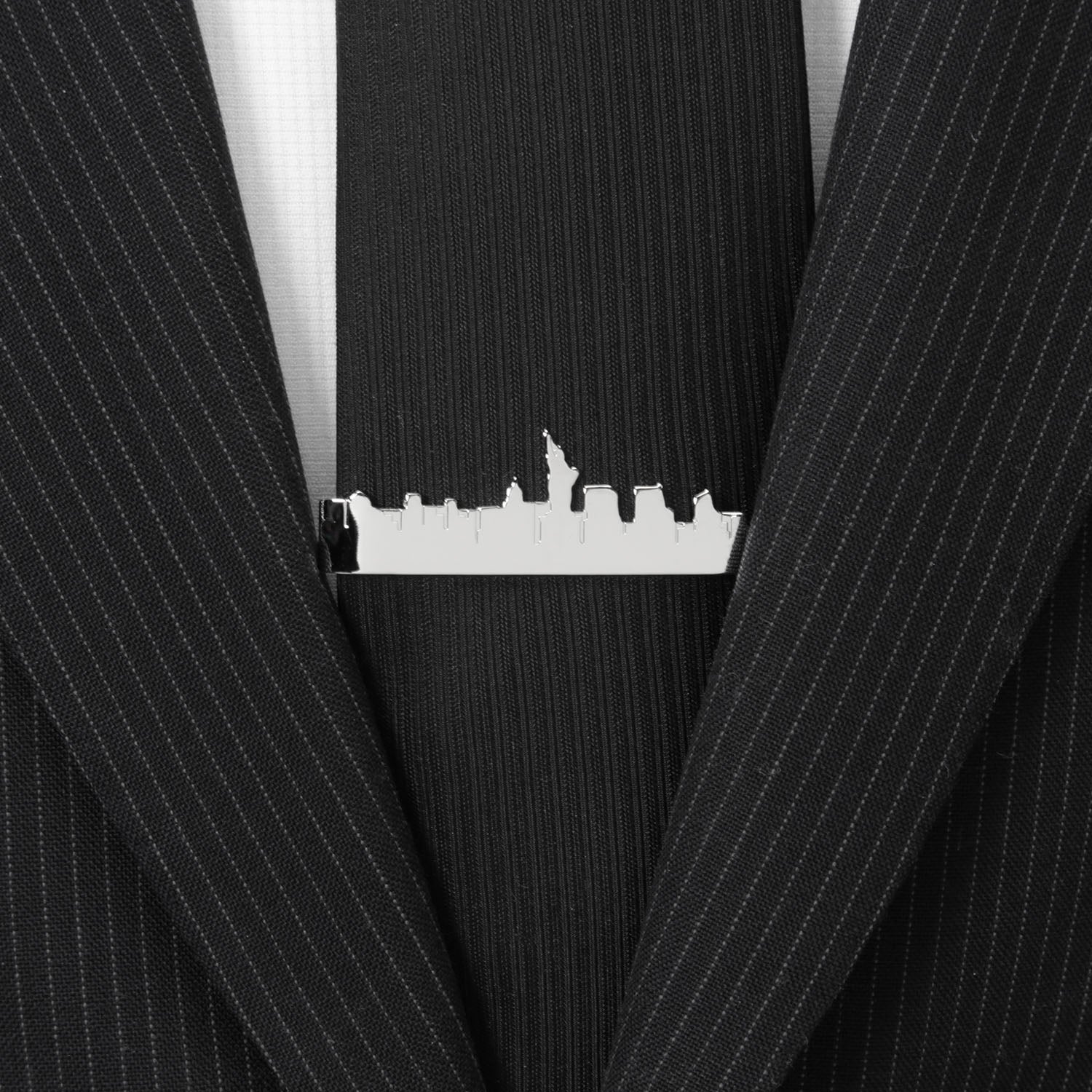 New York skyline tie bar groomsman gift for NYC native
