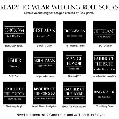 Father of the Bride & Father of the Groom Socks with Funny Sayings