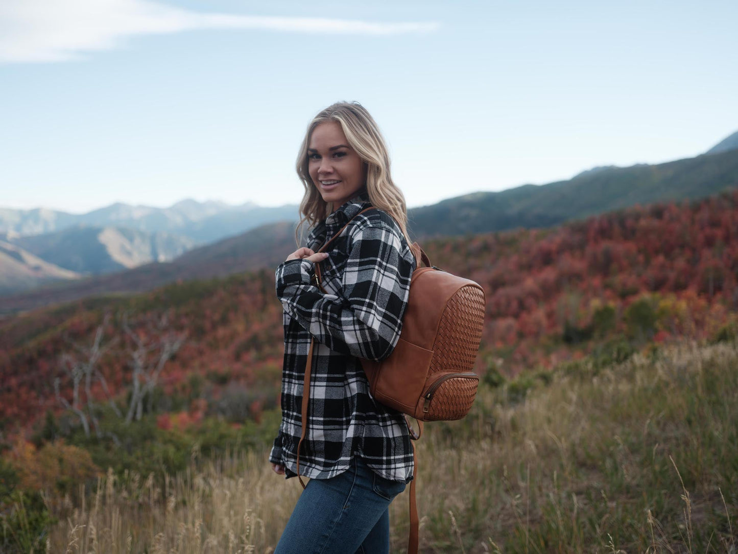 Mini Woven Backpack