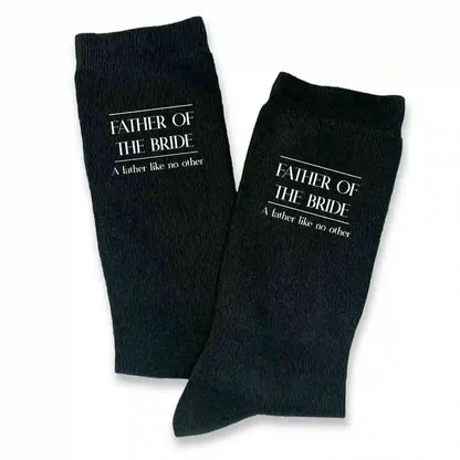 Father of the Bride & Father of the Groom Socks with Funny Sayings