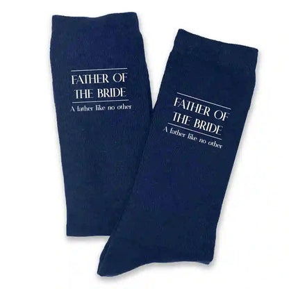Father of the Bride & Father of the Groom Socks with Funny Sayings