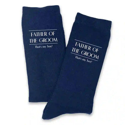 Father of the Bride & Father of the Groom Socks with Funny Sayings