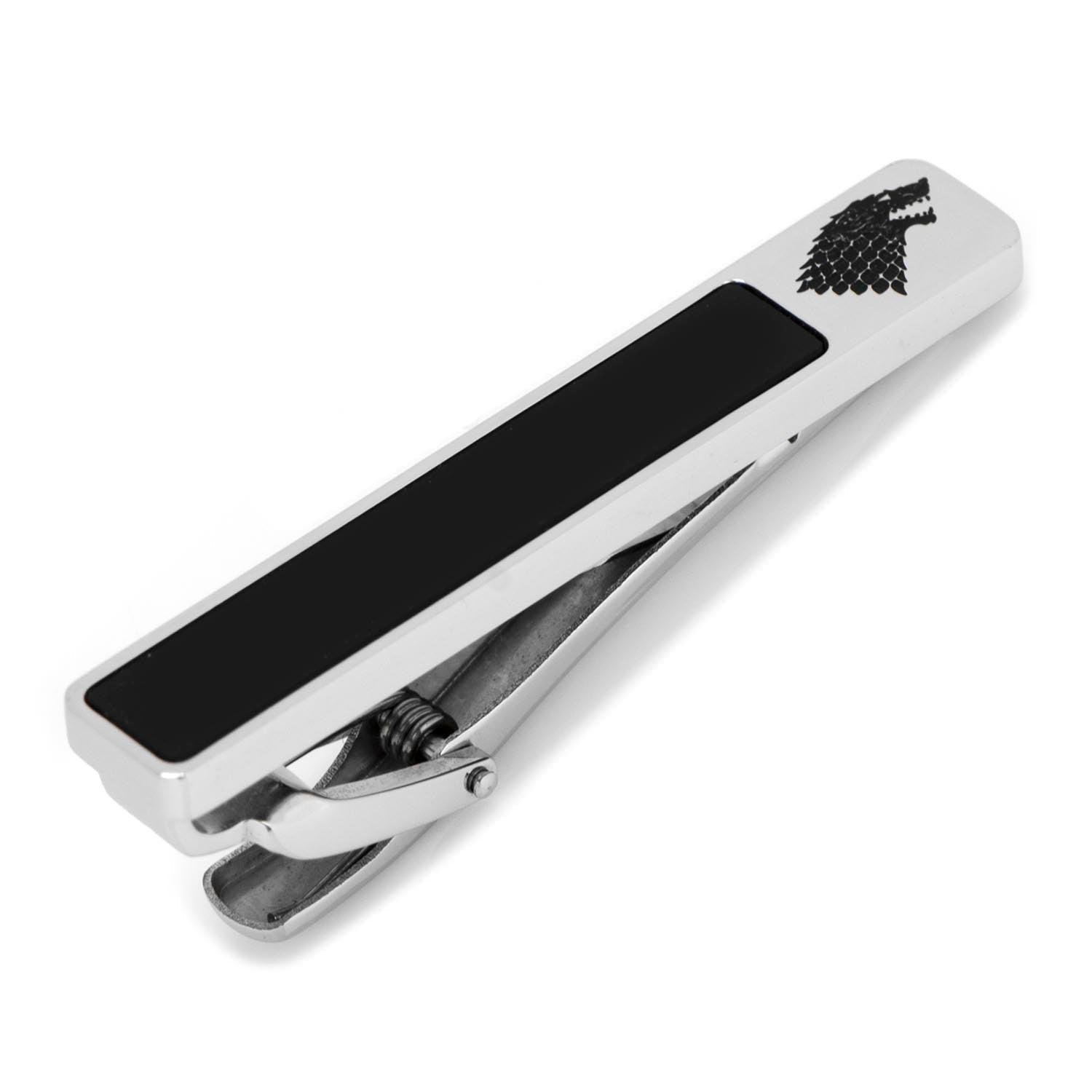 Game of Thrones Stark Onyx Tie Clip - GoT fan gift for him