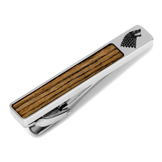 Game of Thrones Stark Inlaid Wood Tie Clip - fan gift for him