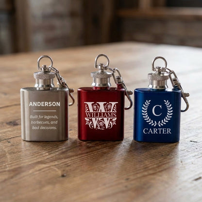 Engraved Keychain Flasks