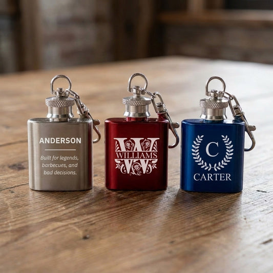 Engraved Keychain Flasks