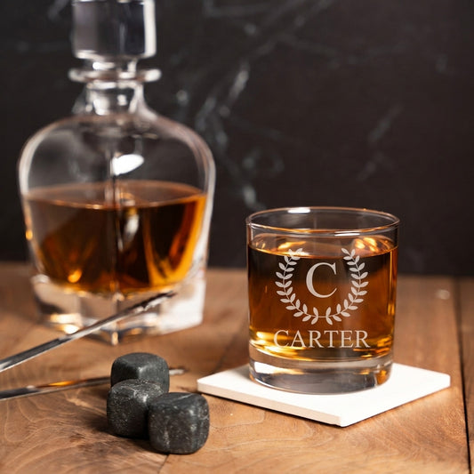 Engraved Whiskey Glass