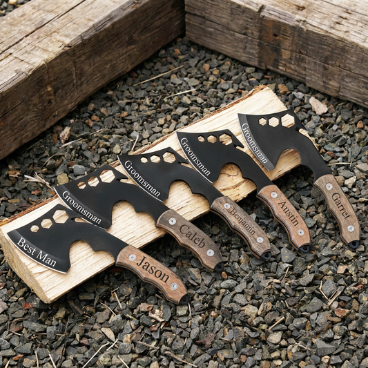 Groomsmen Set of 5 Custom Axes