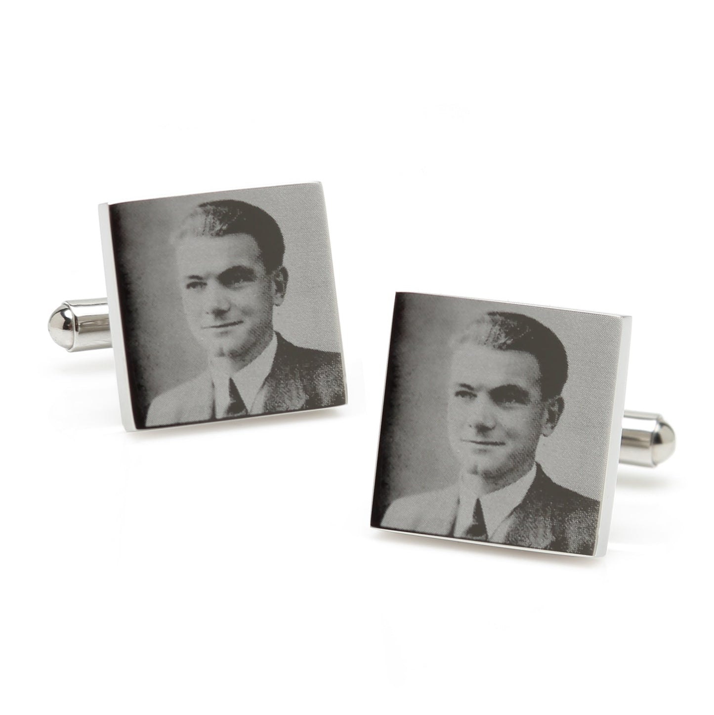 Stainless Steel Square Infinity Engravable Cufflinks