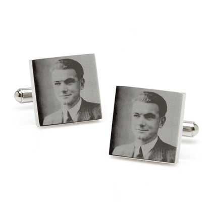 Stainless Steel Square Infinity Engravable Cufflinks