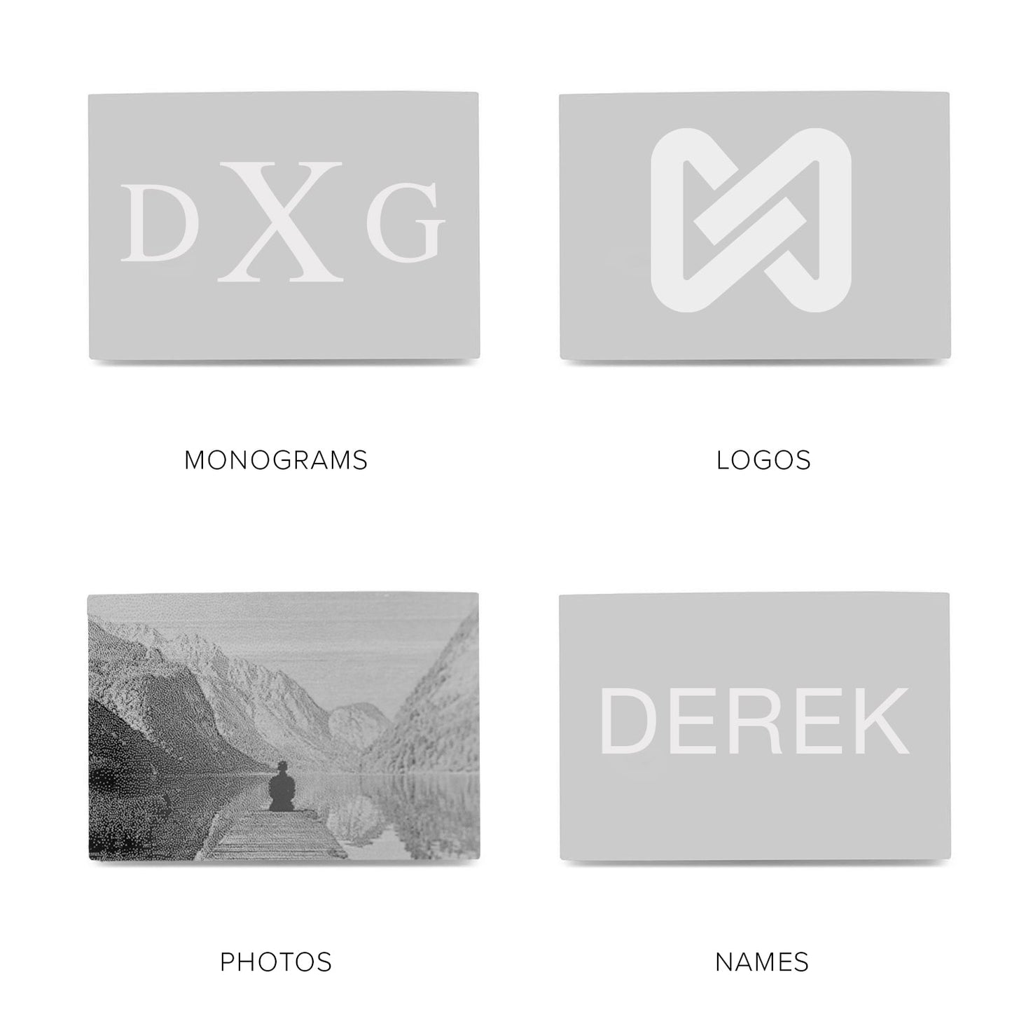 Stainless Steel Rectangle Infinity Engravable Cufflinks