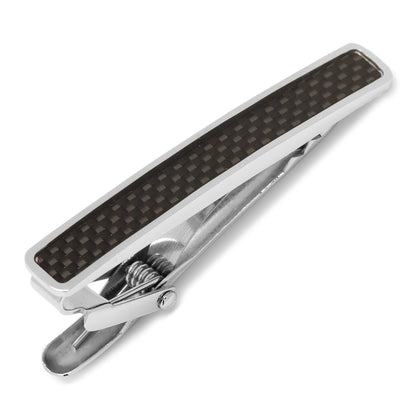 Black Carbon Fiber Stainless Steel Tie Clip - personalized groomsmen gift