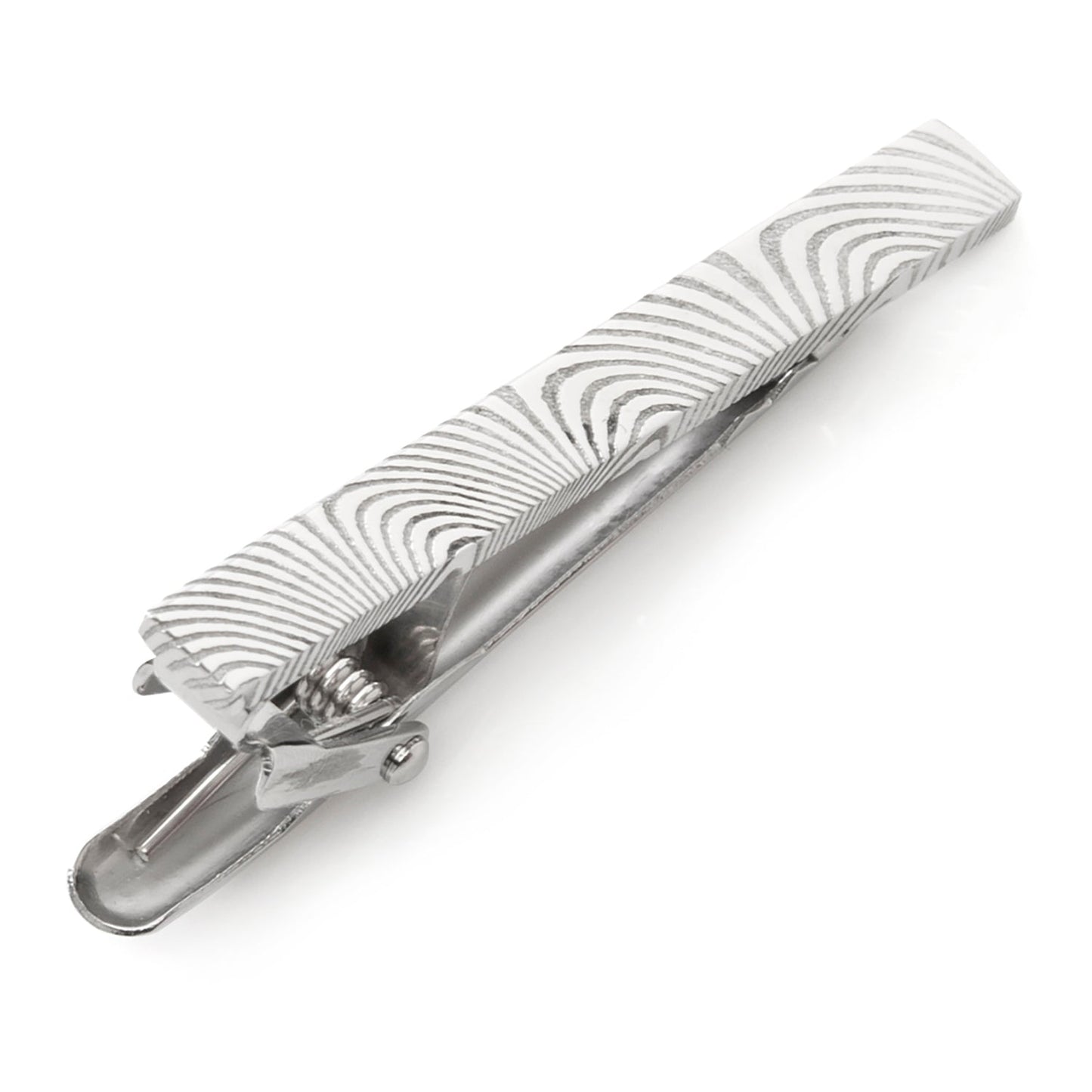 Damascus Stainless Steel Tie Clip - personalized groomsmen gift