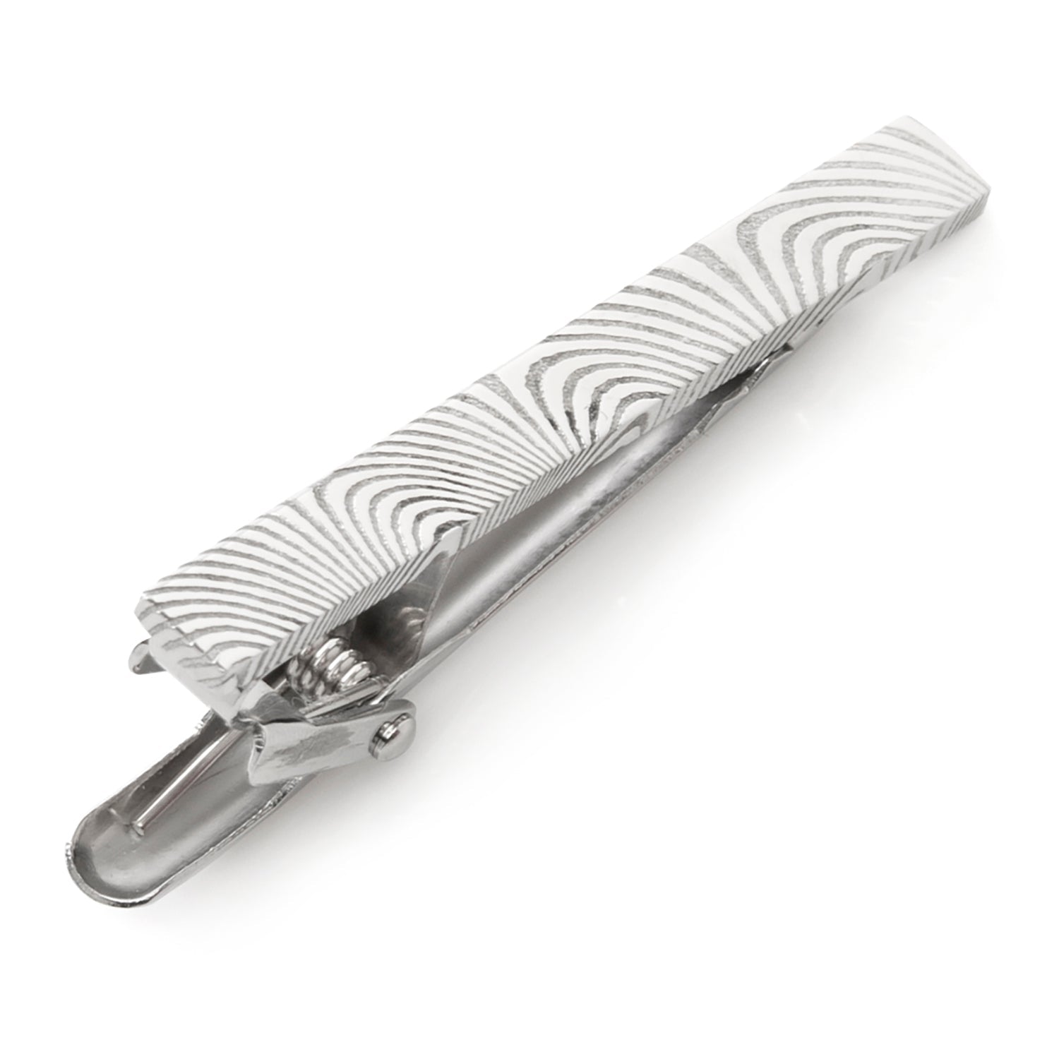 Damascus Stainless Steel Tie Clip - personalized groomsmen gift