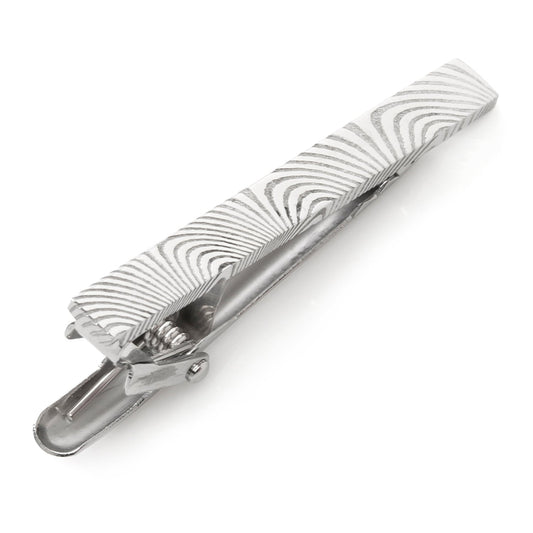Damascus Stainless Steel Tie Clip - personalized groomsmen gift