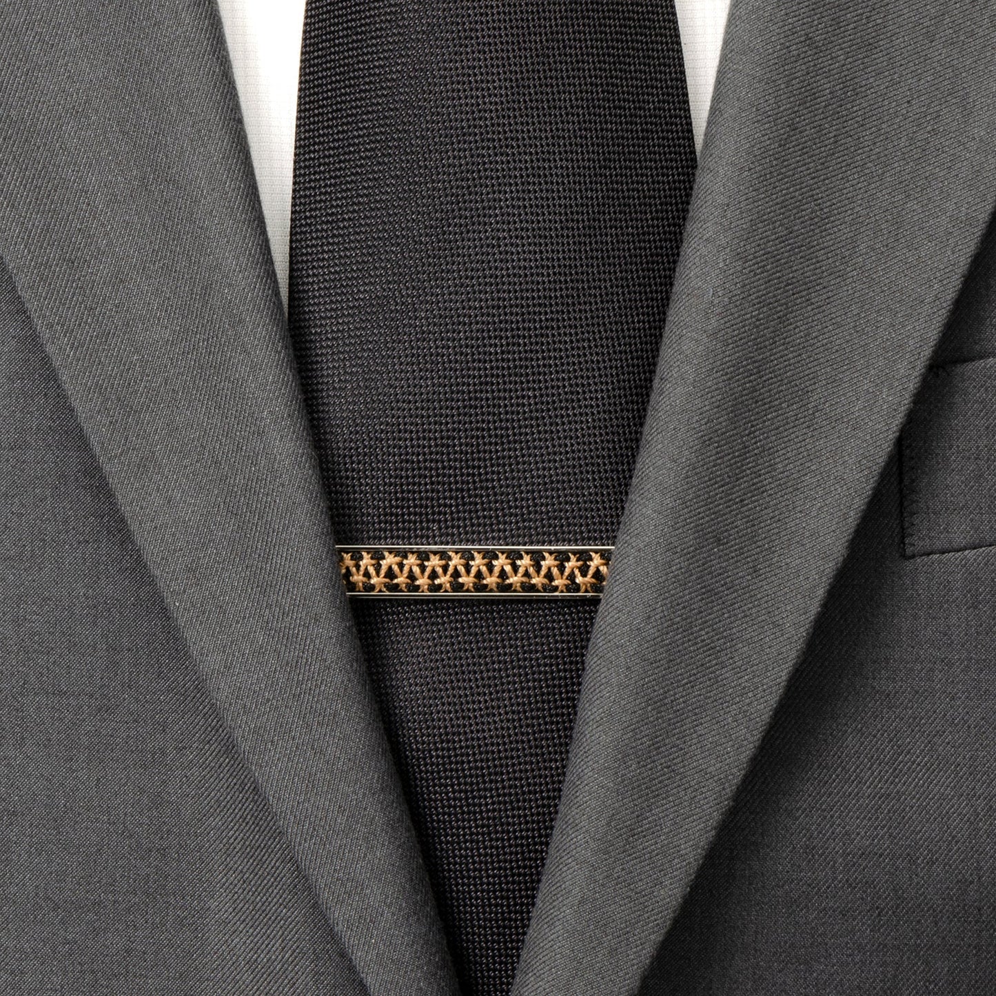 Rope twist pattern tie clip best man beach wedding gift