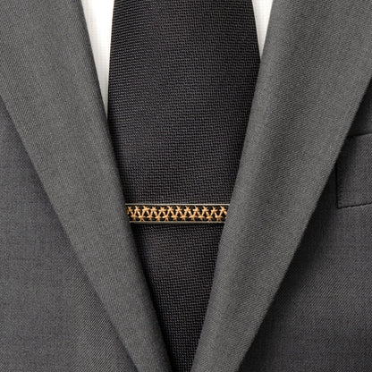 Rope twist pattern tie clip best man beach wedding gift