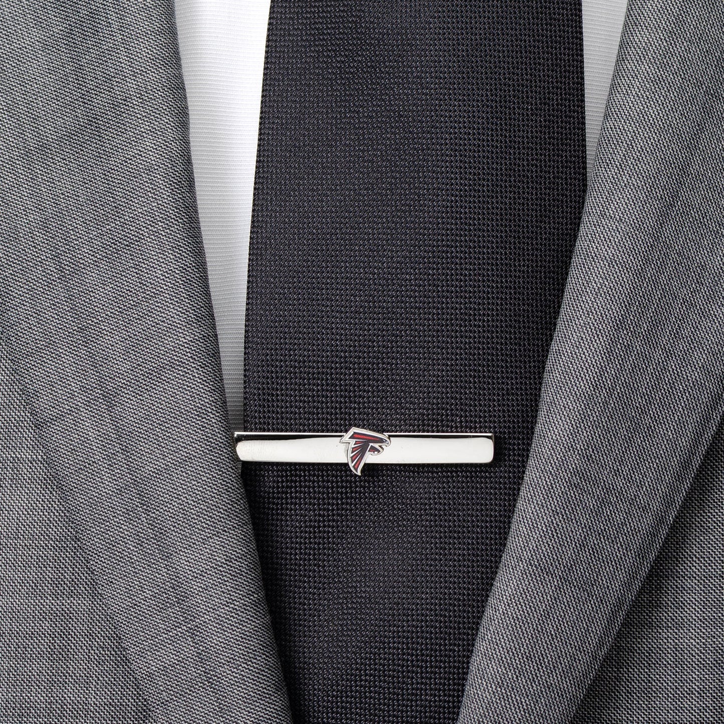 Atlanta Falcons logo enamel silver tie bar NFL fan gift view 1