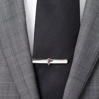 Atlanta Falcons logo enamel silver tie bar NFL fan gift view 1