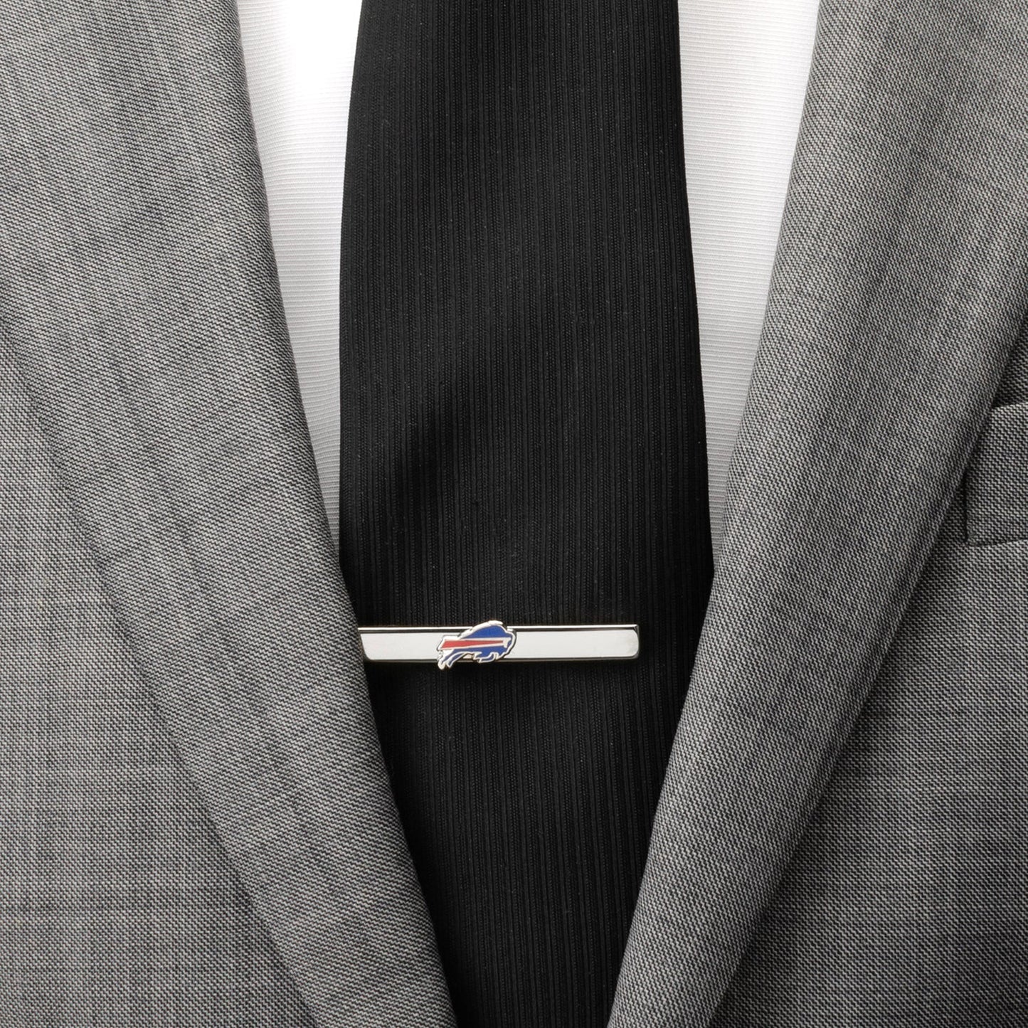 Buffalo Bills logo silver-plated tie clip NFL fan gift view 1