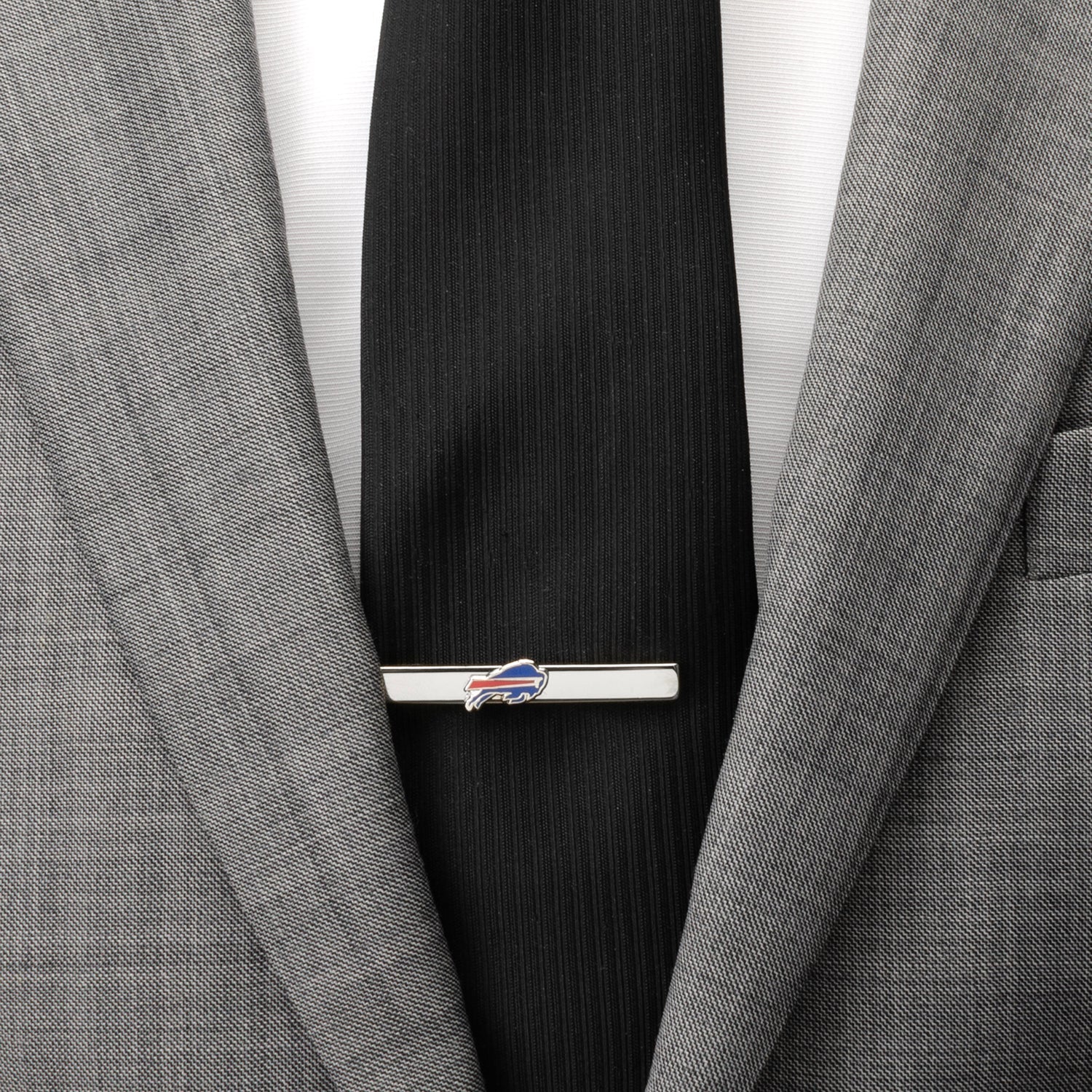 Buffalo Bills logo silver-plated tie clip NFL fan gift view 1