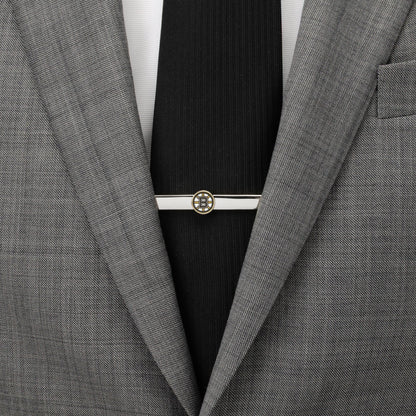 Boston Bruins logo silver tie clip NHL fan gift view 1