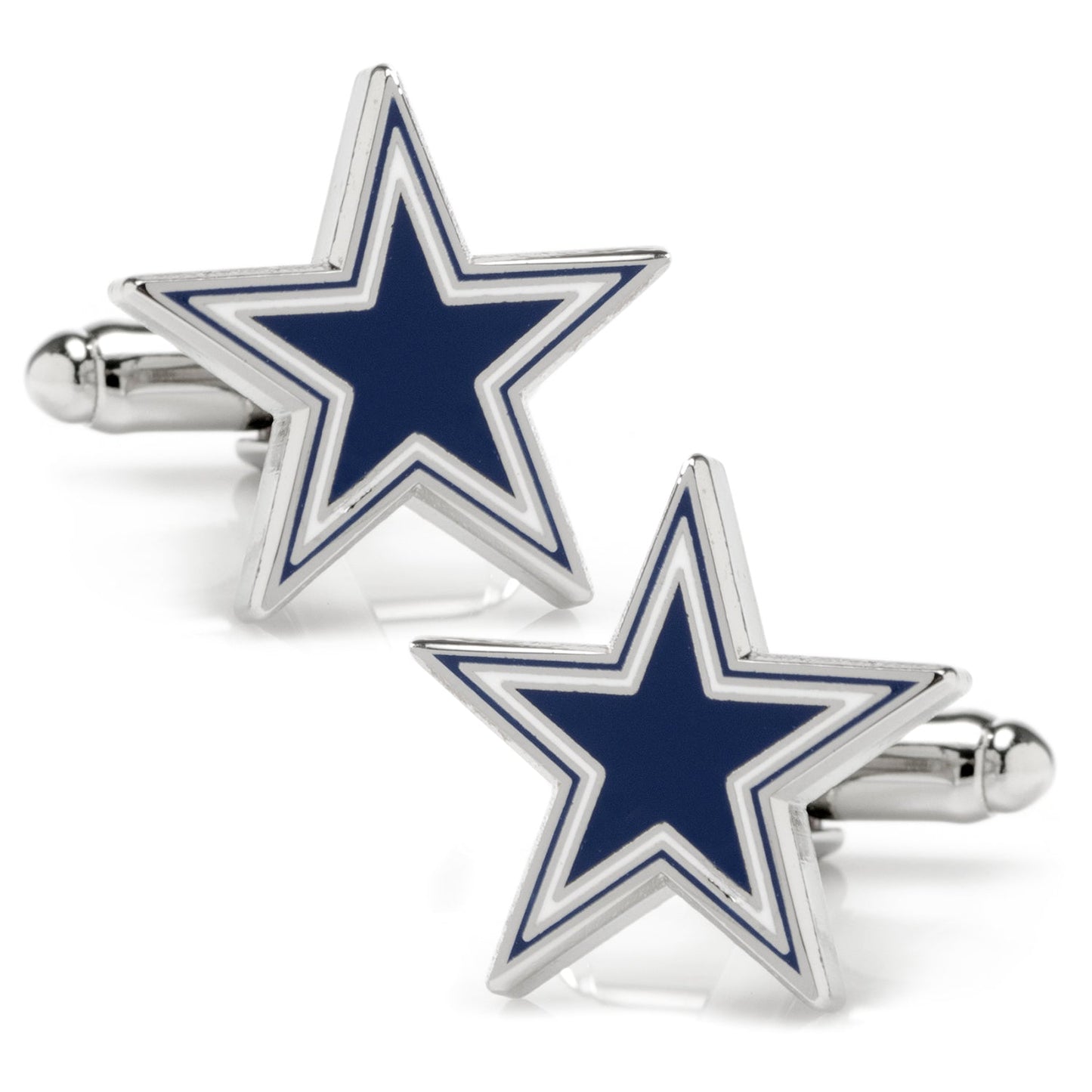 Dallas Cowboys cufflink and tie clip gift set arrangement, NFL fan