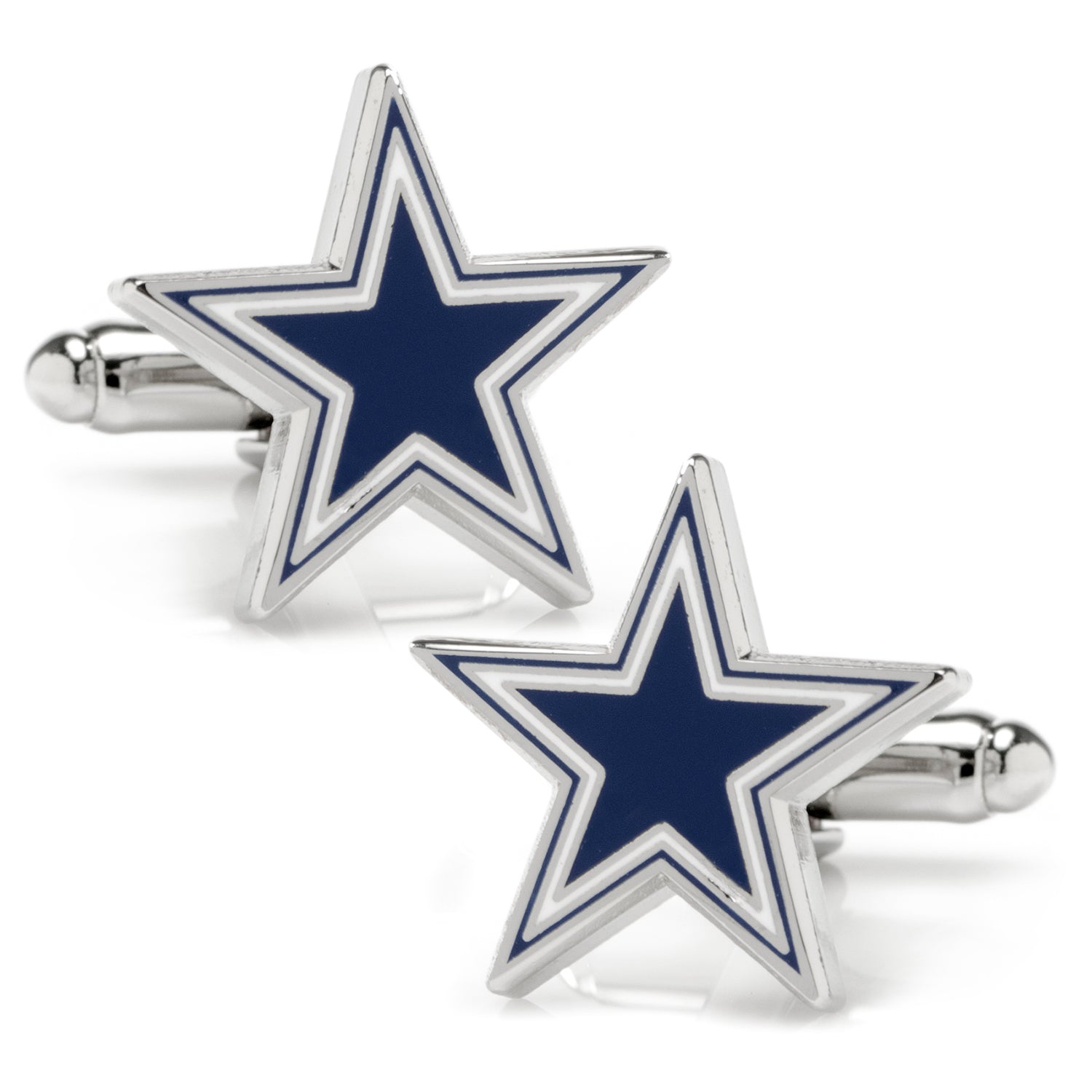 Dallas Cowboys cufflink and tie clip gift set arrangement, NFL fan