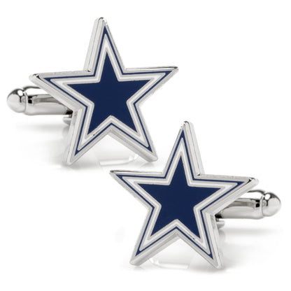 Dallas Cowboys cufflink and tie clip gift set arrangement, NFL fan