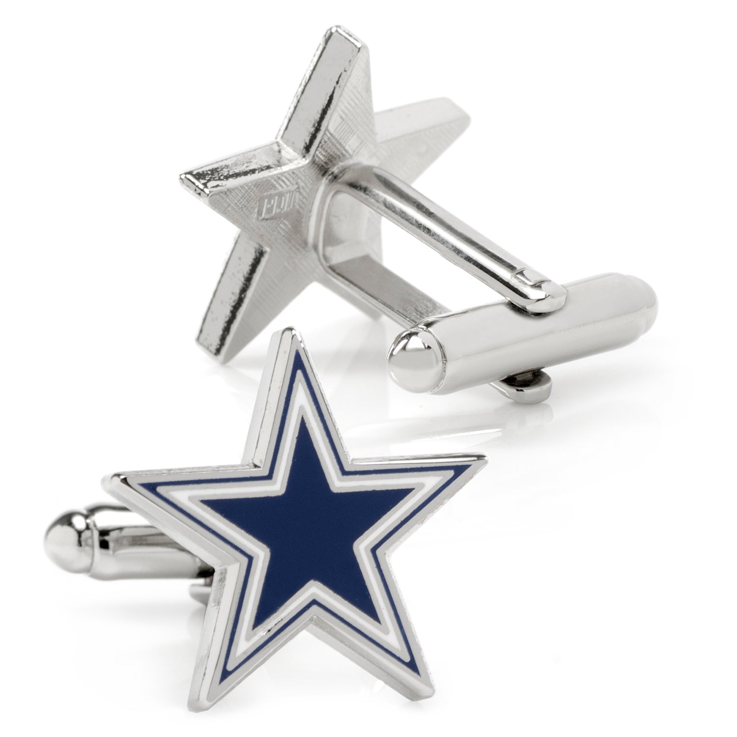 Cowboys star cufflinks alternate detail view, NFL Dallas fan gift