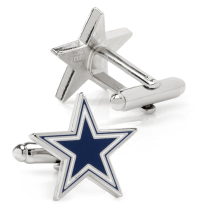 Cowboys star cufflinks alternate detail view, NFL Dallas fan gift