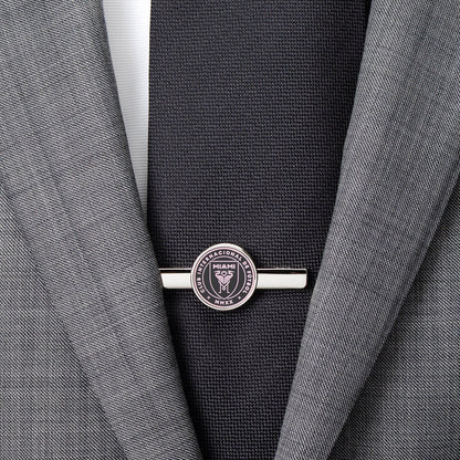 Inter Miami CF logo pink enamel tie bar fan gift view 1