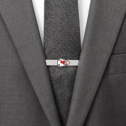 Chiefs logo cufflink close-up, officially licensed NFL gift