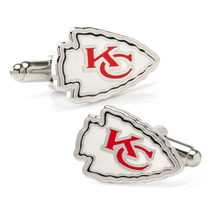 Chiefs tie clip on necktie close-up, football fan gift