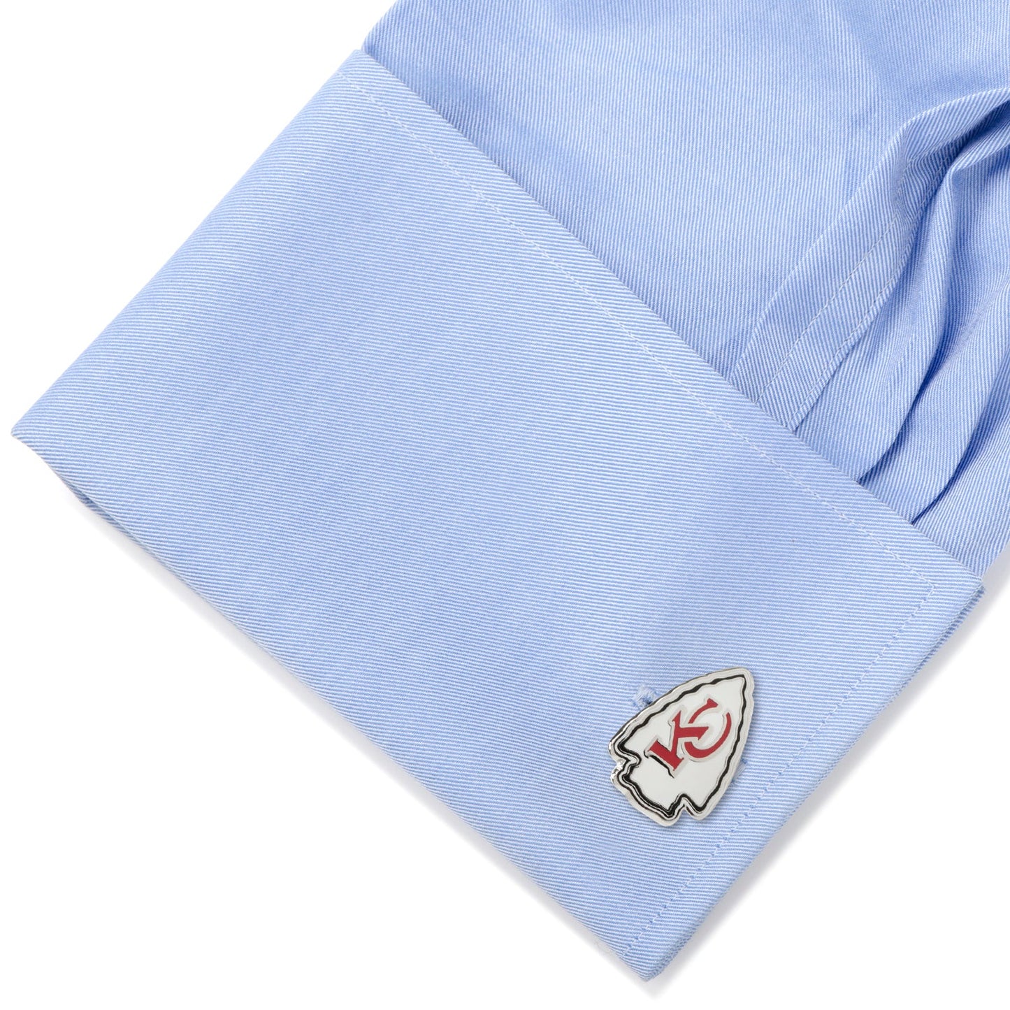 Kansas City Chiefs cufflink and tie clip gift set arrangement, NFL fan