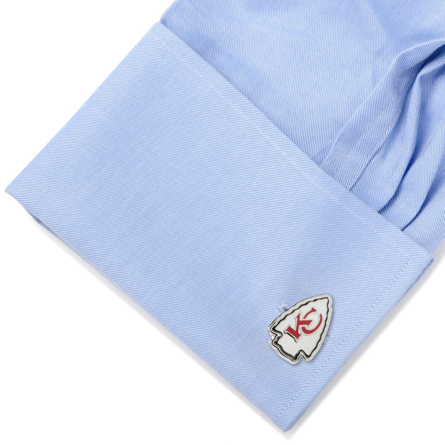 Kansas City Chiefs cufflink and tie clip gift set arrangement, NFL fan